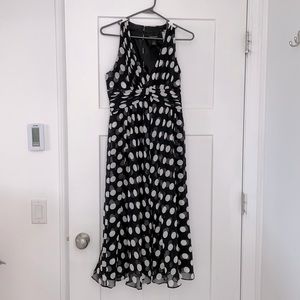 White House Black Market polka dot pinup dress